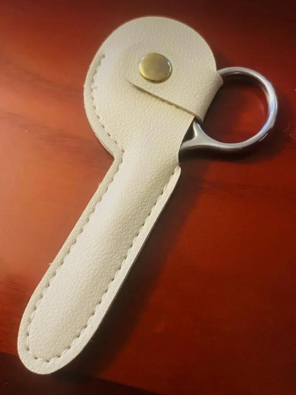 Stainless Steel Professional Grooming Scissors with Cream Leather Sheath
